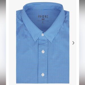 RHONE Commuter Royal Blue Gingham Sport Shirt SZ L